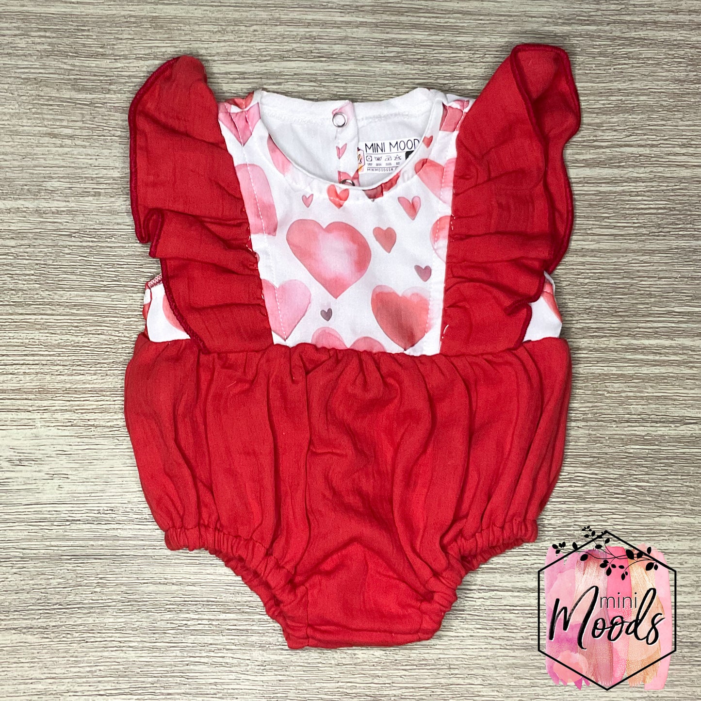 In Stock - Heart Flutter Romper 3-6 M